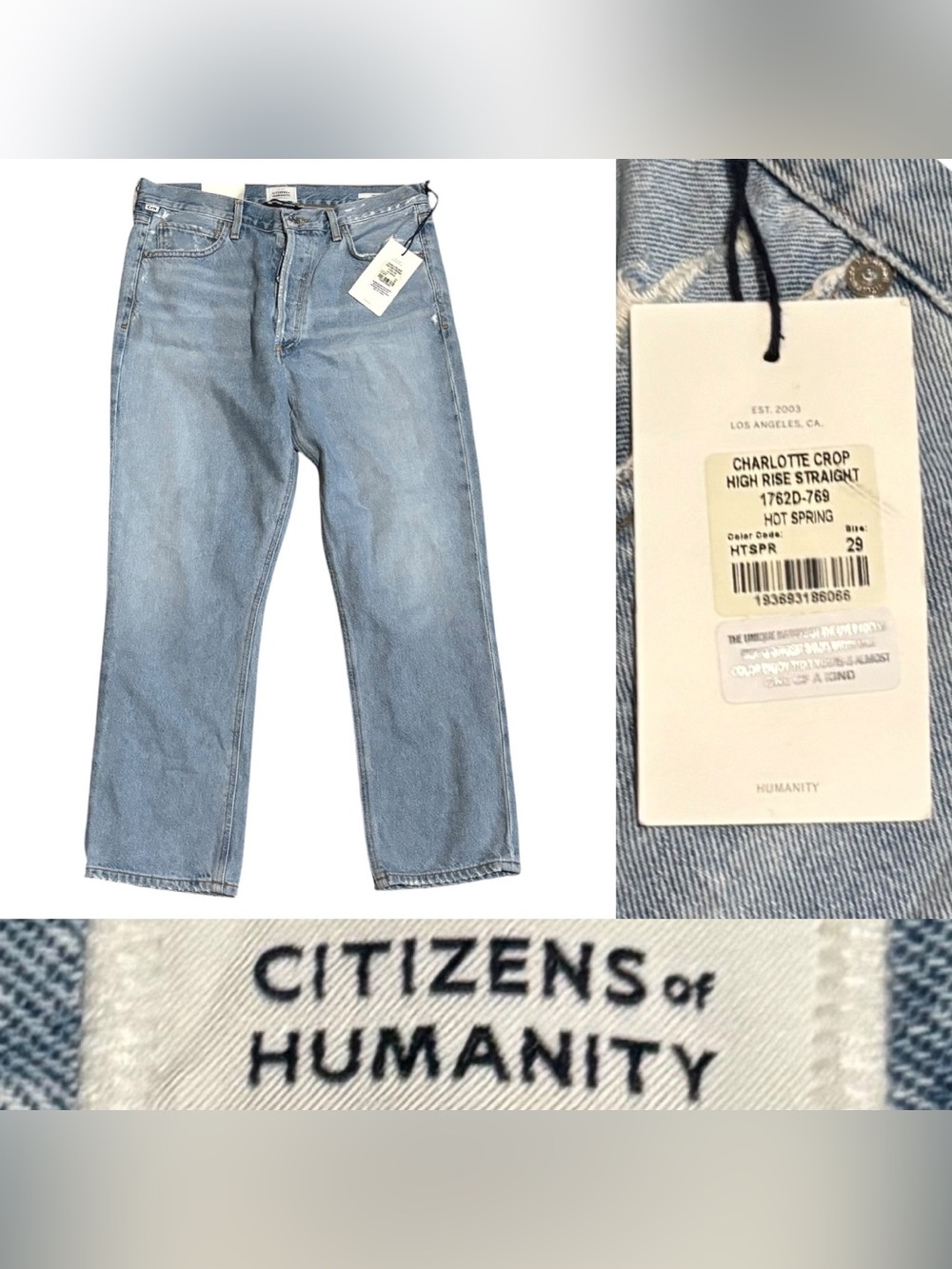 Citizens Of Humanity Light Blue Straight Leg Jeans - Picture 4 of 11